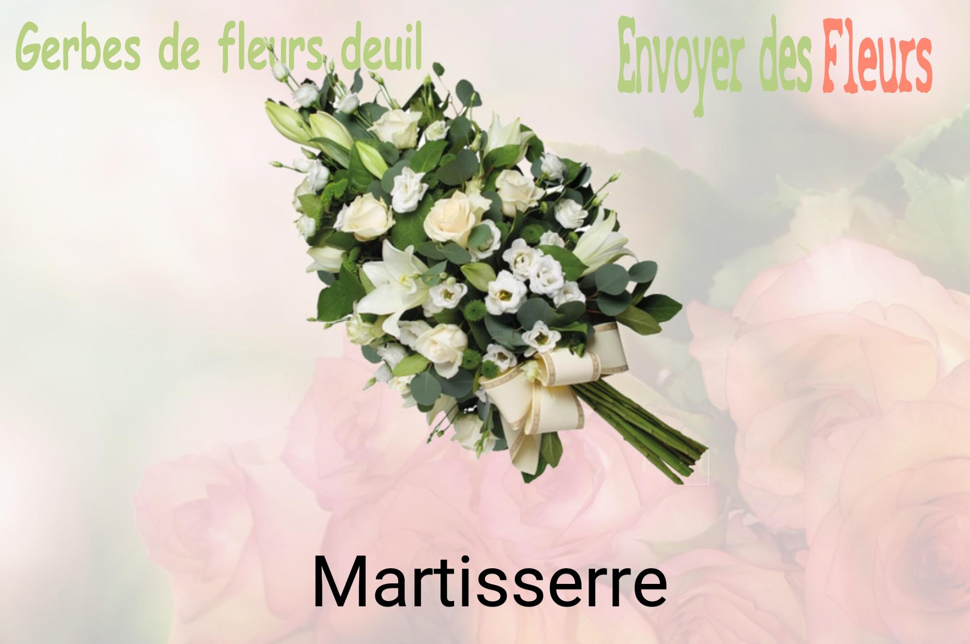Gerbe de fleurs de deuil livrée à Martisserre